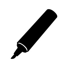 Black silhouette of a broad chisel tip permanent marker illustration
