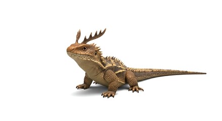 Fototapeta premium iguana on white background