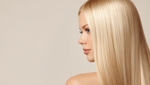 Straight Blonde Hair With Shiny Smooth Texture: A Healthy Makeover For Beauty, Haircare, Cosmetic, And Wellness. Get Perfect Strands!