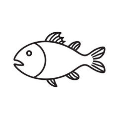 Fish Line Art Vector