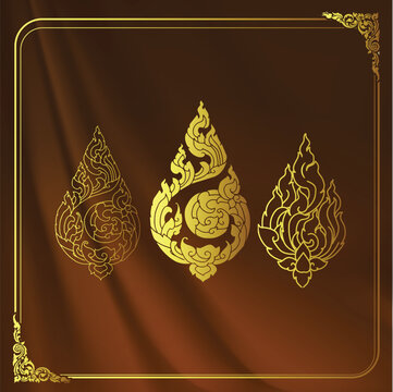 vector of khmer art kbach graphic