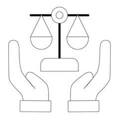 Legal Aid of Law Vector Icon