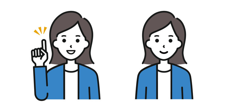 案内するビジネス女性 イラスト