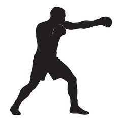 silhouette of a young man running in a pose