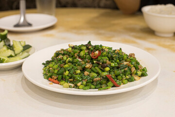 Chives leaves, cut to stir-fry.