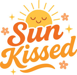 Sun Kissed, Sunshine isolated on white background.