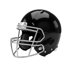 Fototapeta premium Black American Football Helmet: Sports Gear & Game Protection