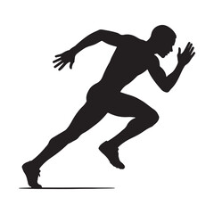 silhouette of a man running