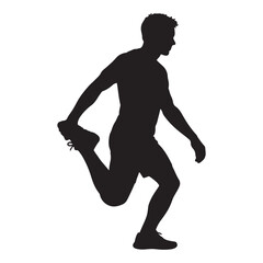 silhouette of a man running