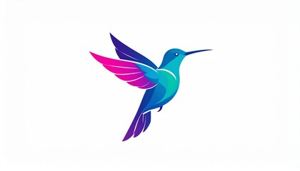 Obraz premium Stylized hummingbird icon 