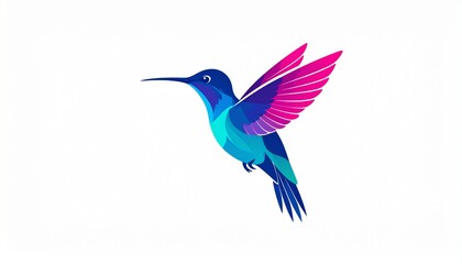 Fototapeta premium Stylized hummingbird icon 