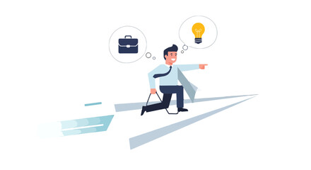 Business Idea Concept Illustration Depicting Innovation And Creative Thinking For Success