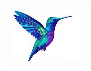 Obraz premium Stylized hummingbird icon 
