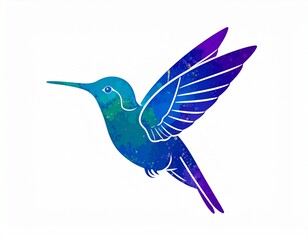 Obraz premium Stylized hummingbird icon 