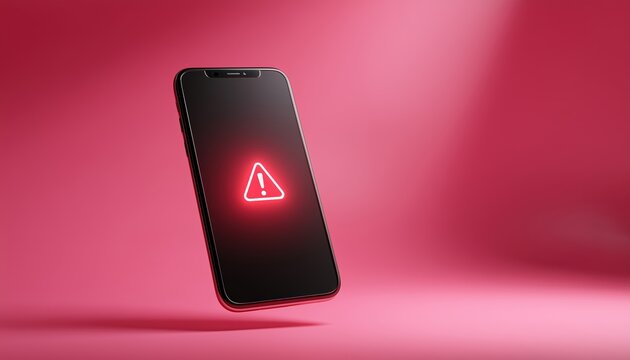 Beware Of Phone Scams: Alert On Smartphone Reminds Of The Risks From Unknown Callers And Suspicious Messages. Technological Vulnerability Emphasized. - Powered by Adobe