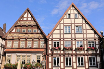 Blick in die Altstadt von Rinteln im Weserbergland
