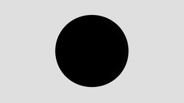 Black and white big two merging blobs animated 4k loop circle shapes cartoon round spheres moving 2d minimal backdrop