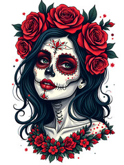 Ilustración de Catrina de Día de Muertos