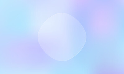 Soft and  gradient background with a transparent glass circle. Minimal abstract design in blue, purple, and pink hues perfect for modern UI, website banners, or futuristic presentation templates.