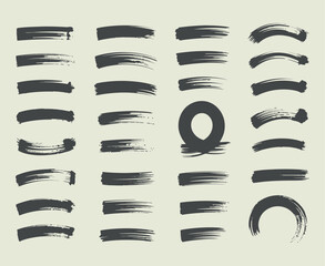 Grunge Brush Strokes Vector: Texture, Paint, Element Collection