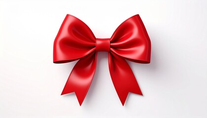 Fototapeta premium 3d render of a minimal red bow for Christmas decorations