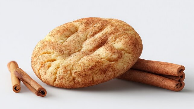 snickerdoodle cookie with cinnamon sugar topping