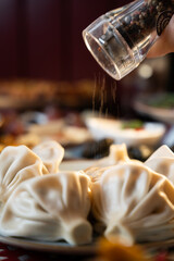 Georgian Khinkali with Freshly Ground Pepper