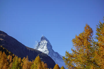 Herbstzeit im Kanton Wallis in der Schweiz