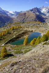 Herbstzeit im Kanton Wallis in der Schweiz