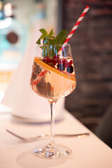 Refreshing Summer Cocktail with Citrus and Berries