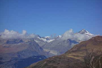 Herbstzeit im Kanton Wallis in der Schweiz