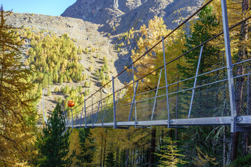 Herbstzeit im Kanton Wallis in der Schweiz