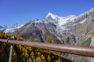 Herbstzeit im Kanton Wallis in der Schweiz