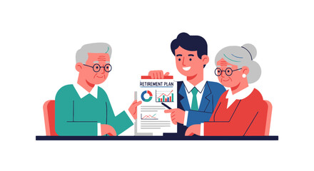 Discussing Retirement Goals and Planning Finances with Financial Professionals and Clients