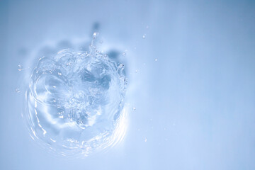 Calm Water Surface with Ripples and Bubbles Creating Tranquil Scene