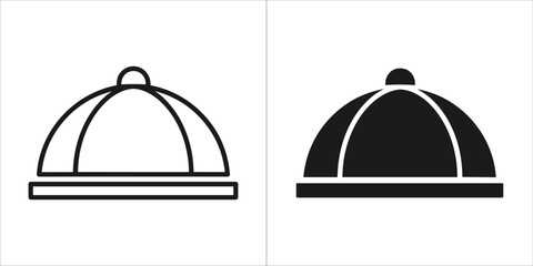 Simple outline and silhouette of a traditional chinese hat
