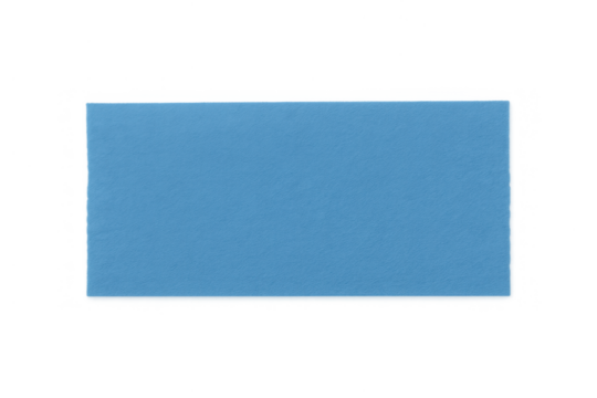 Blue rectangle paper providing empty space for text, solid color card shape with texture on transparent background - Powered by Adobe