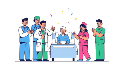 Hospital Team Rejoices After Patient Recovery and Announces Successful Treatment