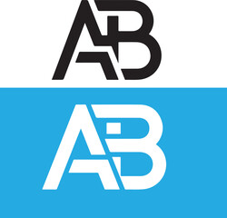 Modern AB Letter Logo Design. Monogram initials for corporate branding, technology, and stylish identity concepts. vector illustration