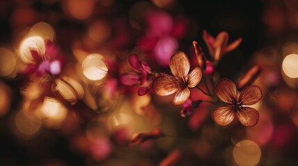 Blurred bokeh floral background light leak overlay. Soft flower bloom aesthetic. Vintage watercolor...