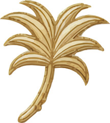 Golden palm frond exudes tropical elegance and warmth