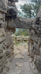 Sardinia Nuraghe, Nuraghe Adoni in Villanova Tulo, Sardinia, Ancient Stone Tower in Barbagia