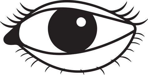 silhouette of cartoon face and big eyes