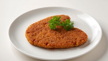 Golden Crisp. A Study in Texture and Form, Garnished with Green Accents.