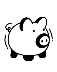 piggy bank with coin