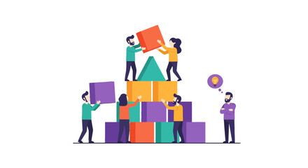 Obraz premium Teamwork And Innovation: Building A Foundation For Successful Creative Projects