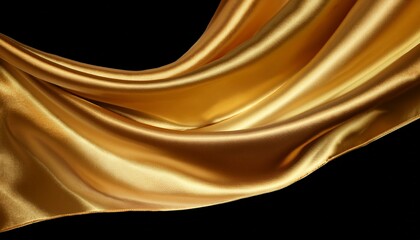 Gold Luxury Fabric Isolated On Transparency Background With Copy Space 3D Render