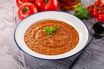 Gazpacho - cold Spanish tomato soup