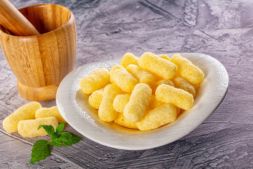 Golden crispy sweet corn sticks
