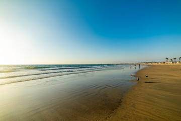 Newport Beach Municipal Beach at sunset